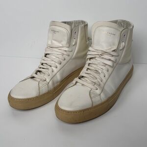 Givenchy Paris Off-White High-Top Sneakers | Men’s 12
